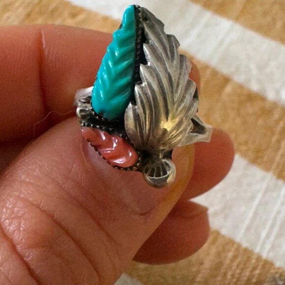 Zuni Ring + Made in Moab/Trading Post Turquoise Collection - Picture 2 of 3